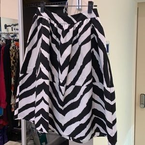 Zebra print skirt.